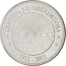 NICARAGUA, 5 Cordobas, 2012, KM #111, MS(63), Nickel Plated Iron, 28, 7.70