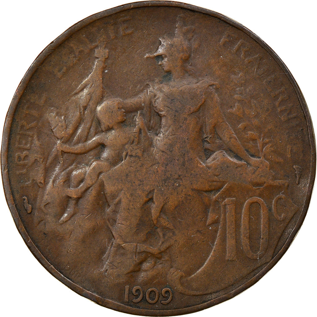 Coin, France, Dupuis, 10 Centimes, 1909, Paris, EF(40-45), Bronze, KM:843