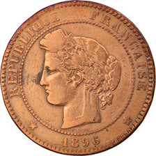 Münze, Frankreich, Cérès, 10 Centimes, 1896, Paris, S+, Bronze, KM:815.1
