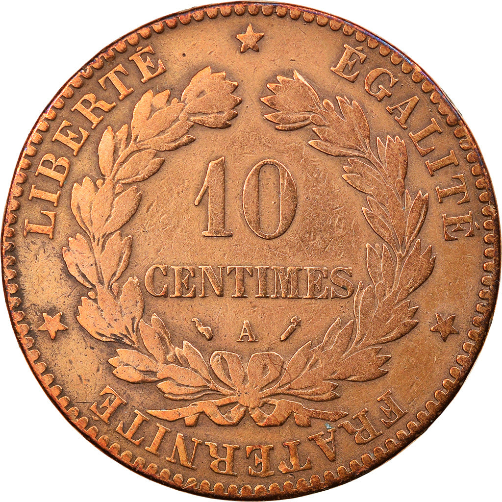 Münze, Frankreich, Cérès, 10 Centimes, 1896, Paris, S+, Bronze, KM:815.1
