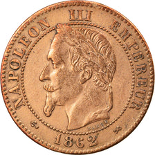 Monnaie, France, Napoleon III, 2 Centimes, 1862, Bordeaux, TTB, Bronze