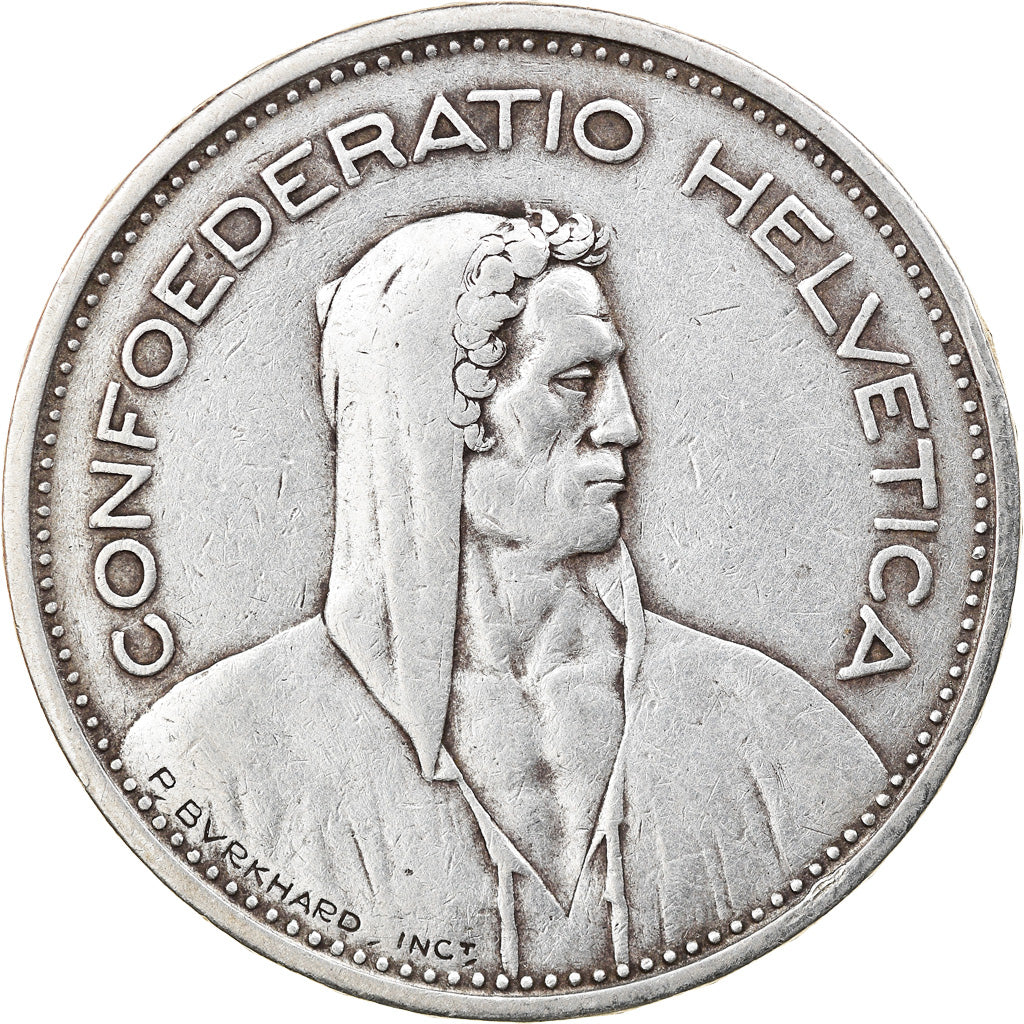Coin, Switzerland, 5 Francs, 1932, Bern, EF(40-45), Silver, KM:40