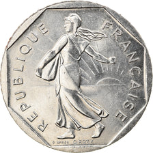 Coin, France, Semeuse, 2 Francs, 2000, AU(55-58), Nickel, KM:942.2, Gadoury:547