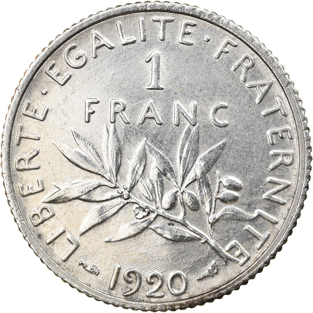 Monnaie, France, Semeuse, Franc, 1920, Paris, SUP, Argent, Gadoury:467, KM:844.1