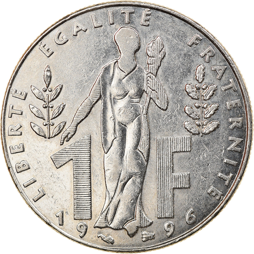 Coin, France, Jacques Rueff, Franc, 1996, AU(55-58), Nickel, KM:1160