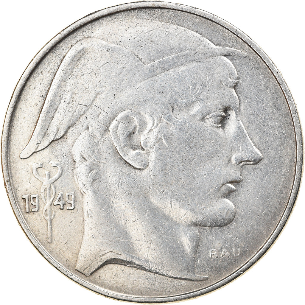 Moneta, Belgio, Régence Prince Charles, 20 Francs, 20 Frank, 1949, BB, Argento