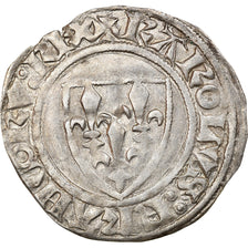 Monnaie, France, Charles VI, Blanc Guénar, Angers, TTB, Billon, Duplessy:377C