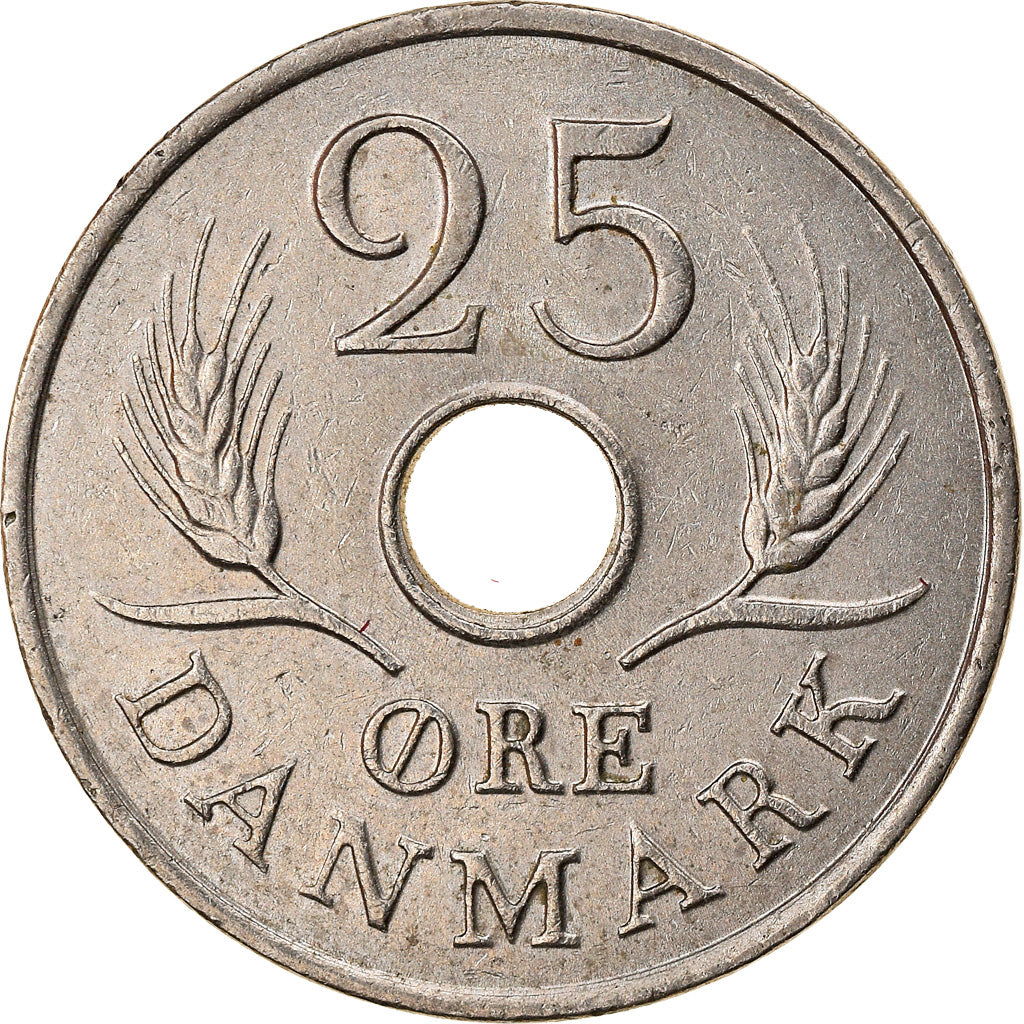 Monnaie, Danemark, Frederik IX, 25 Öre, 1966, Copenhagen, SUP, Copper-nickel