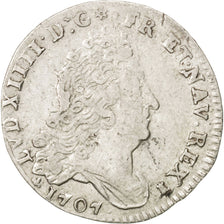 FRANCE, 10 Sols aux insignes, 10 Sols-1/8 Ecu, 1707, Bordeaux, KM #349.5,...