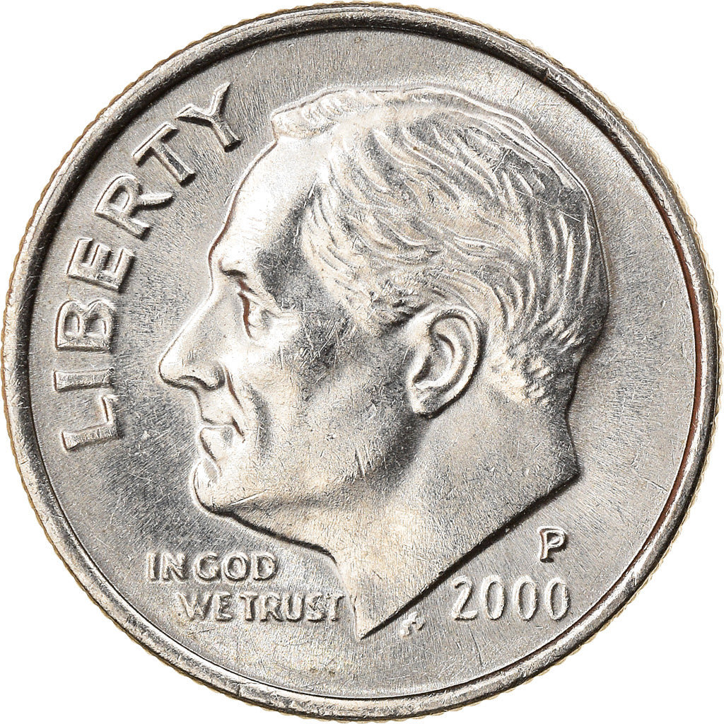 Munten, Verenigde Staten, Dime, 2000, Philadelphia, PR, Copper-Nickel Clad