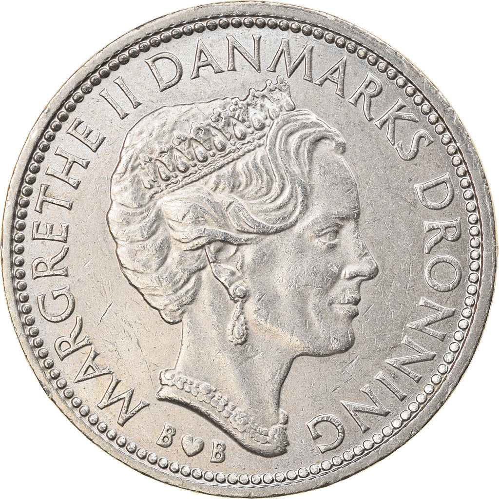 Coin, Denmark, Margrethe II, 10 Kroner, 1979, Copenhagen, AU(50-53)