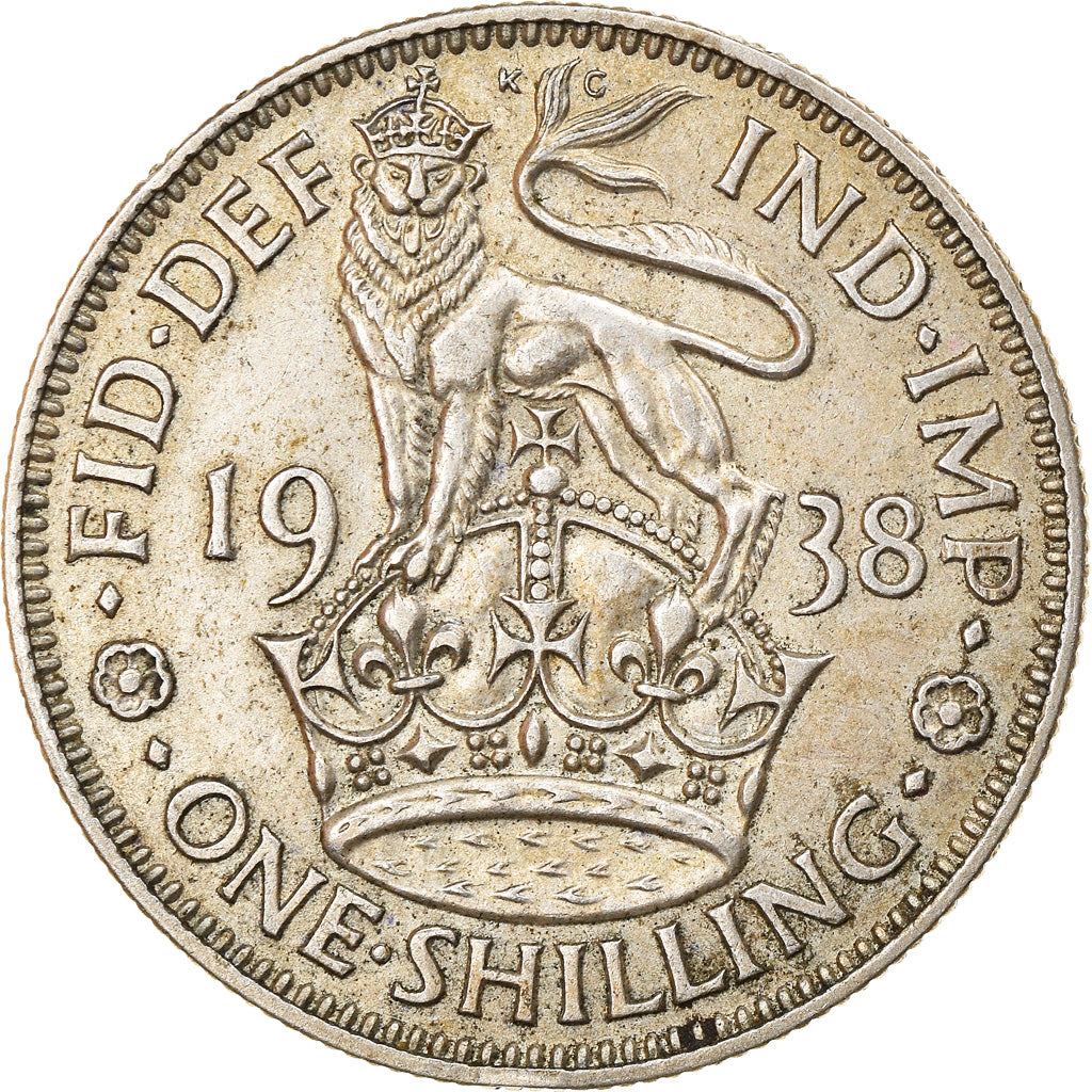 Coin, Great Britain, George VI, Shilling, 1938, EF(40-45), Silver, KM:853