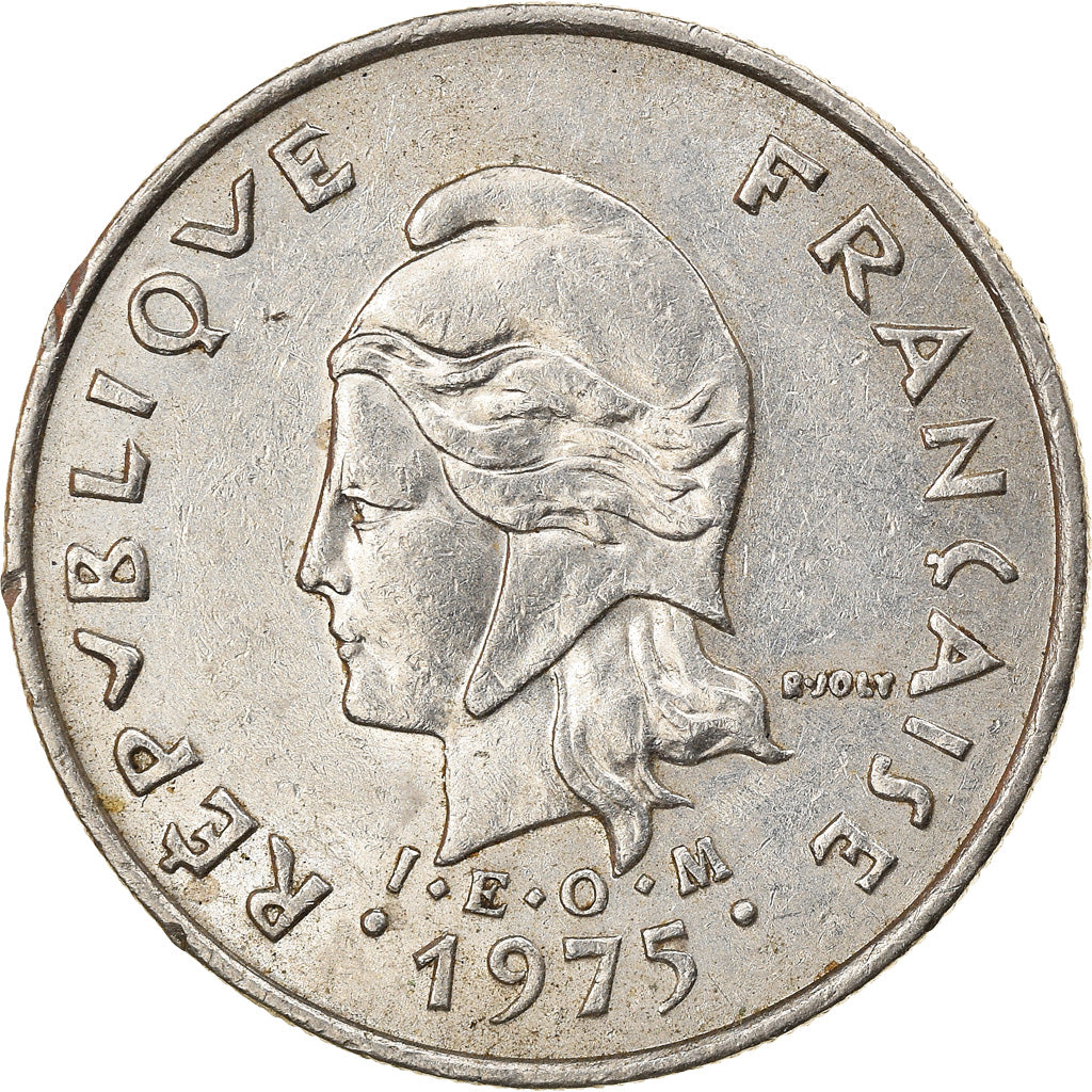 Coin, French Polynesia, 10 Francs, 1975, Paris, EF(40-45), Nickel, KM:8