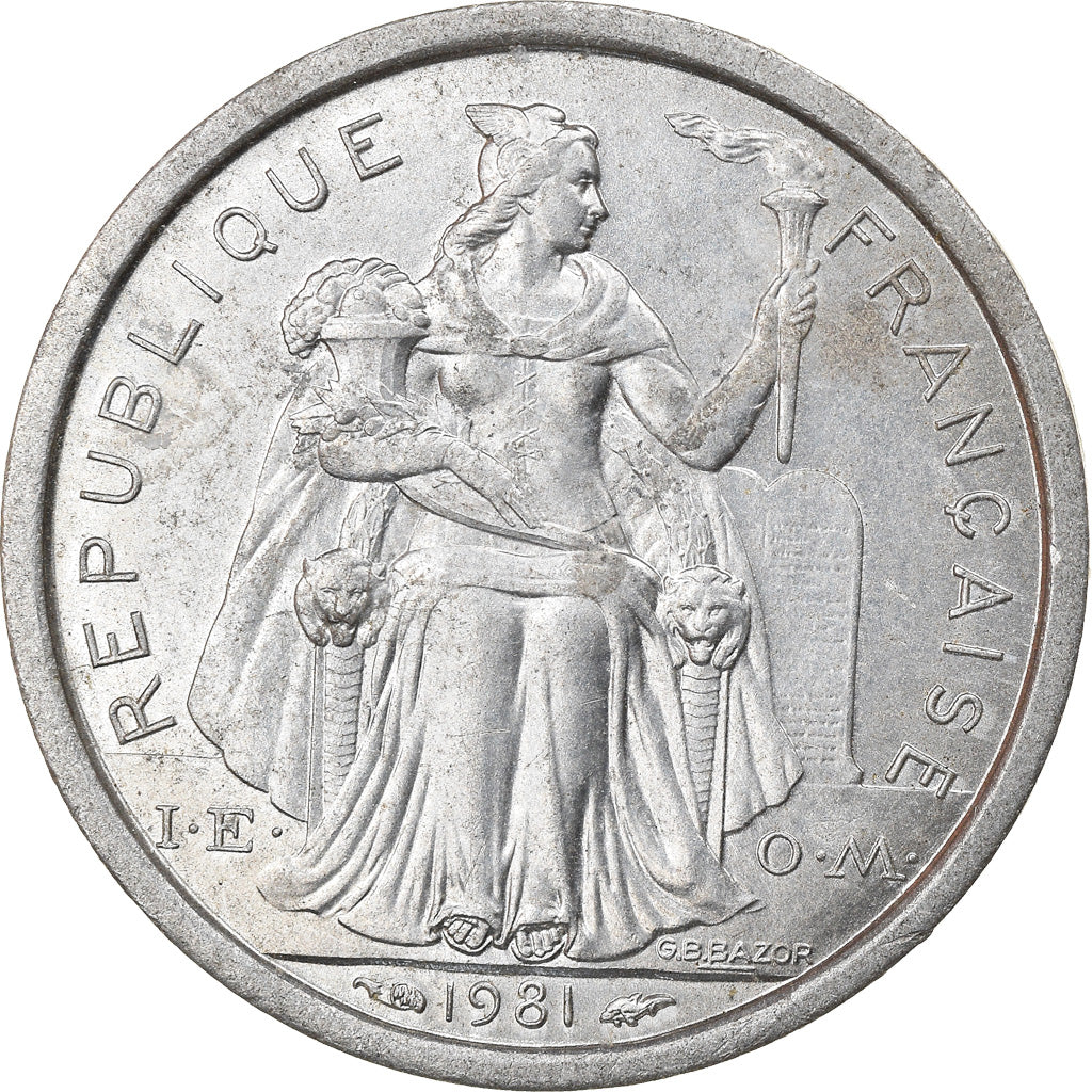 Coin, French Polynesia, Franc, 1981, Paris, AU(50-53), Aluminum, KM:11