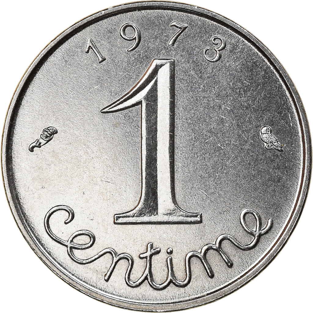 Moneta, Francja, Épi, Centime, 1973, Paris, AU(55-58), Stal nierdzewna, KM:928