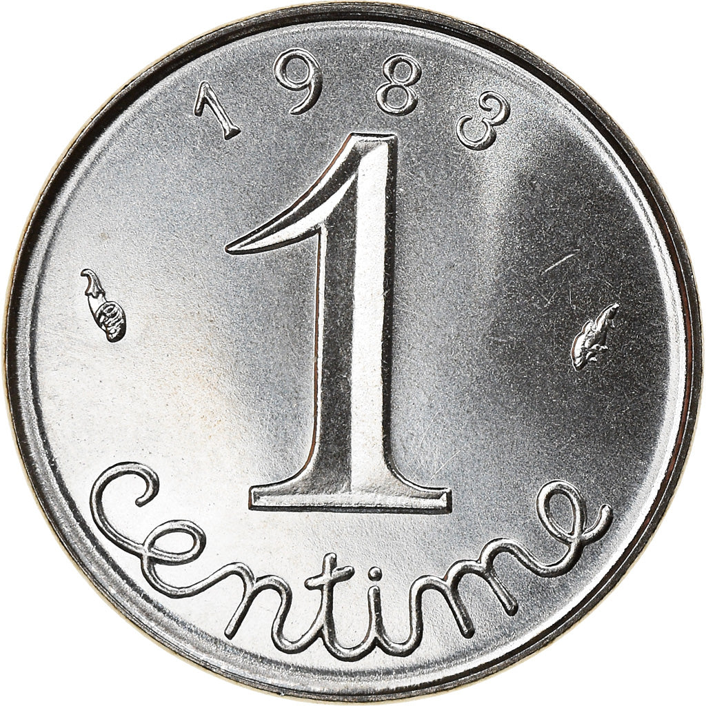 Moneta, Francia, Épi, Centime, 1983, Paris, FDC, Acciaio inossidabile, KM:928