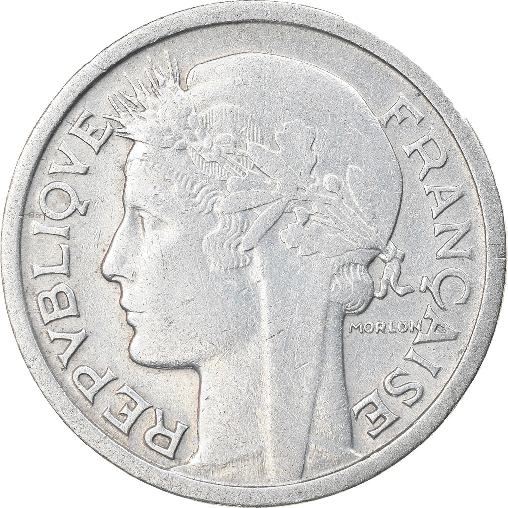 Moeda, França, Morlon, Franc, 1947, Beaumont - Le Roger, EF(40-45), Alumínio