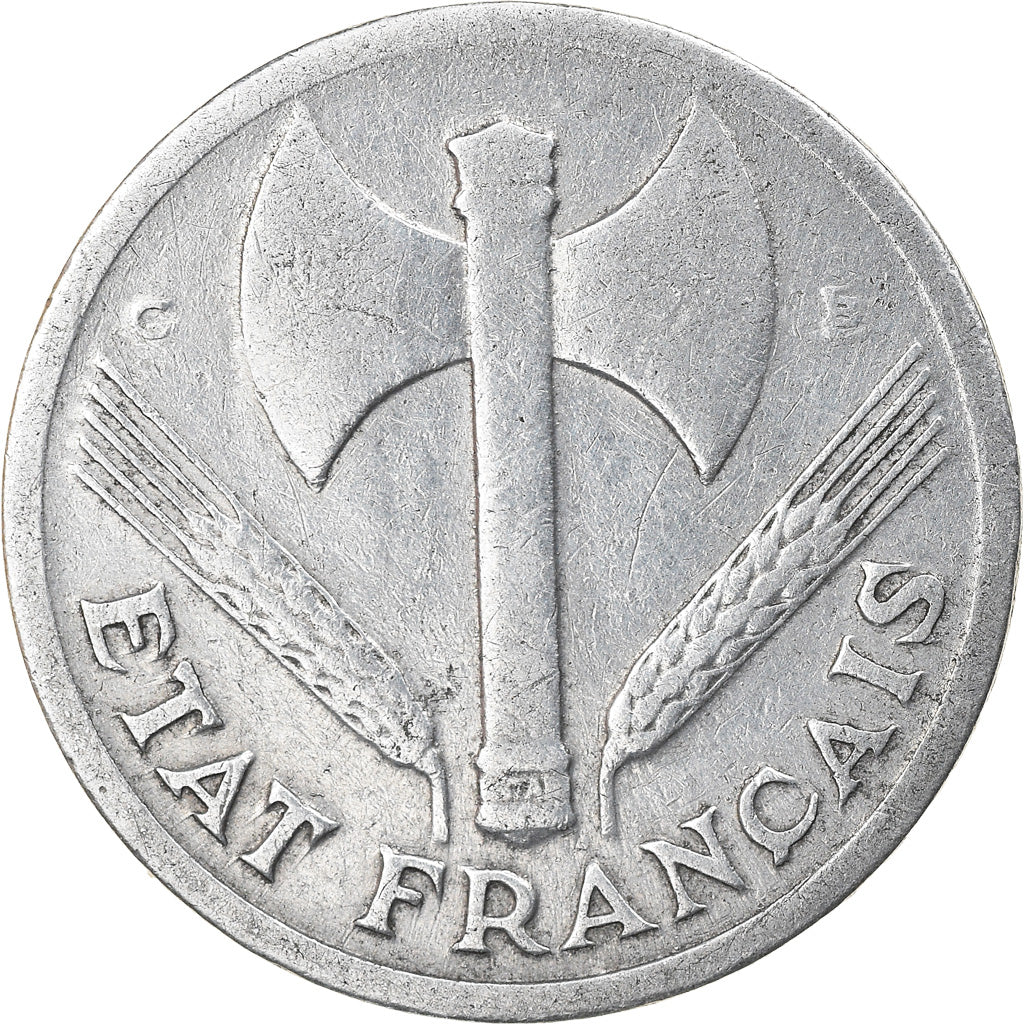 Coin, France, Bazor, Franc, 1944, Castelsarrasin, EF(40-45), Aluminum, KM:902.3