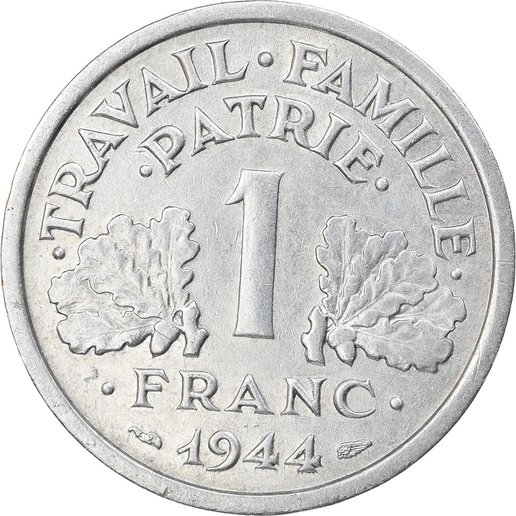 Coin, France, Bazor, Franc, 1944, Castelsarrasin, AU(50-53), Aluminum, KM:902.3
