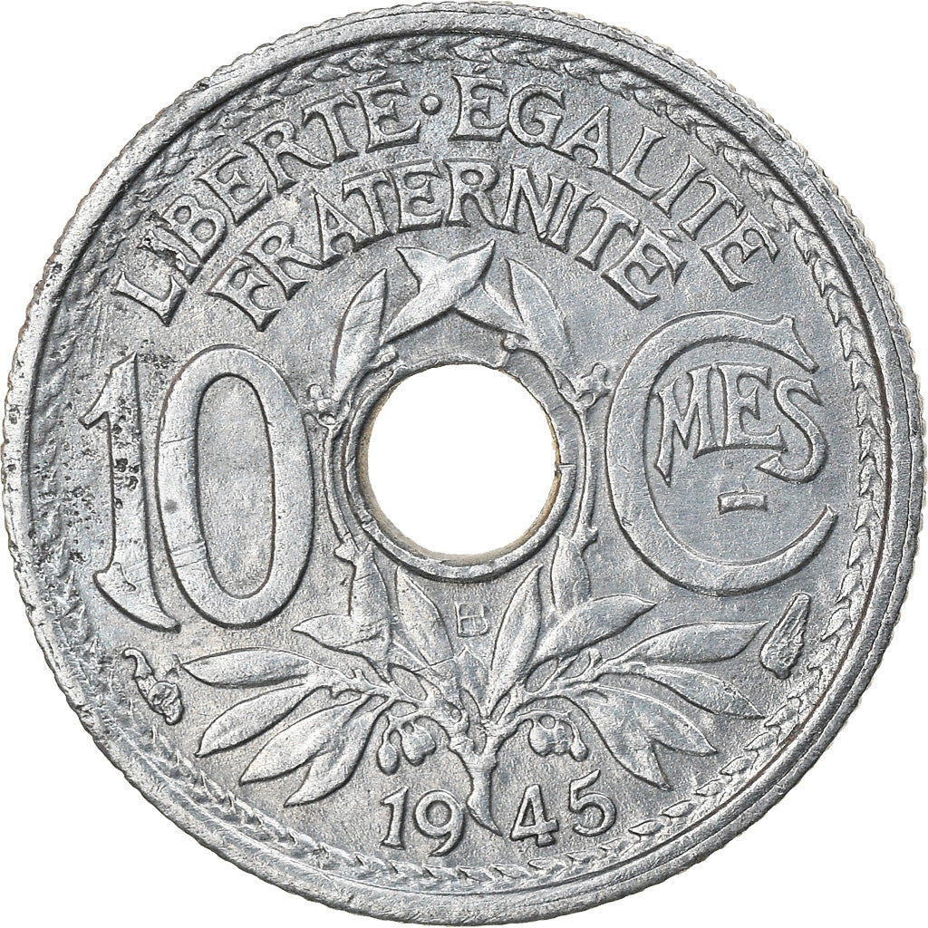 Coin, France, Lindauer, 10 Centimes, 1945, Beaumont - Le Roger, EF(40-45), Zinc