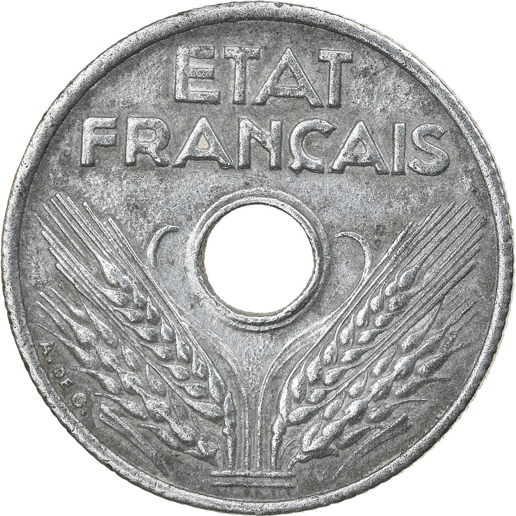 Munten, Frankrijk, État français, 10 Centimes, 1944, ZF, Zinc, KM:903