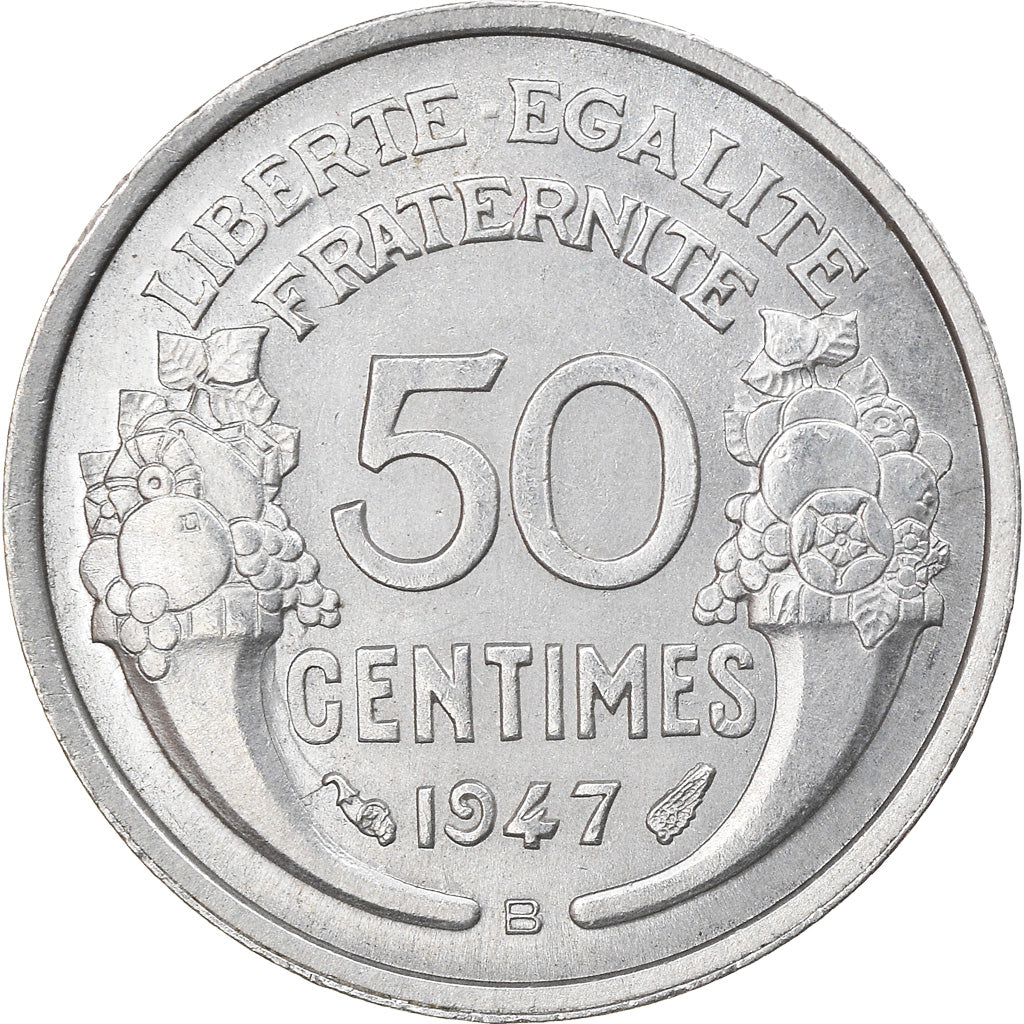 Coin, France, Morlon, 50 Centimes, 1947, Beaumont - Le Roger, AU(55-58)