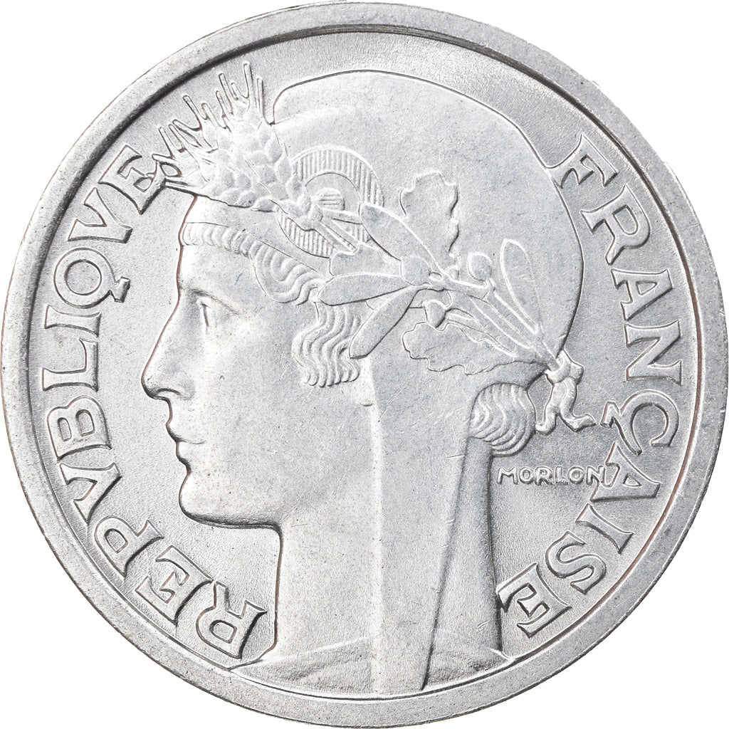 Moeda, França, Morlon, 2 Francs, 1959, AU(55-58), Alumínio, KM:886a.1