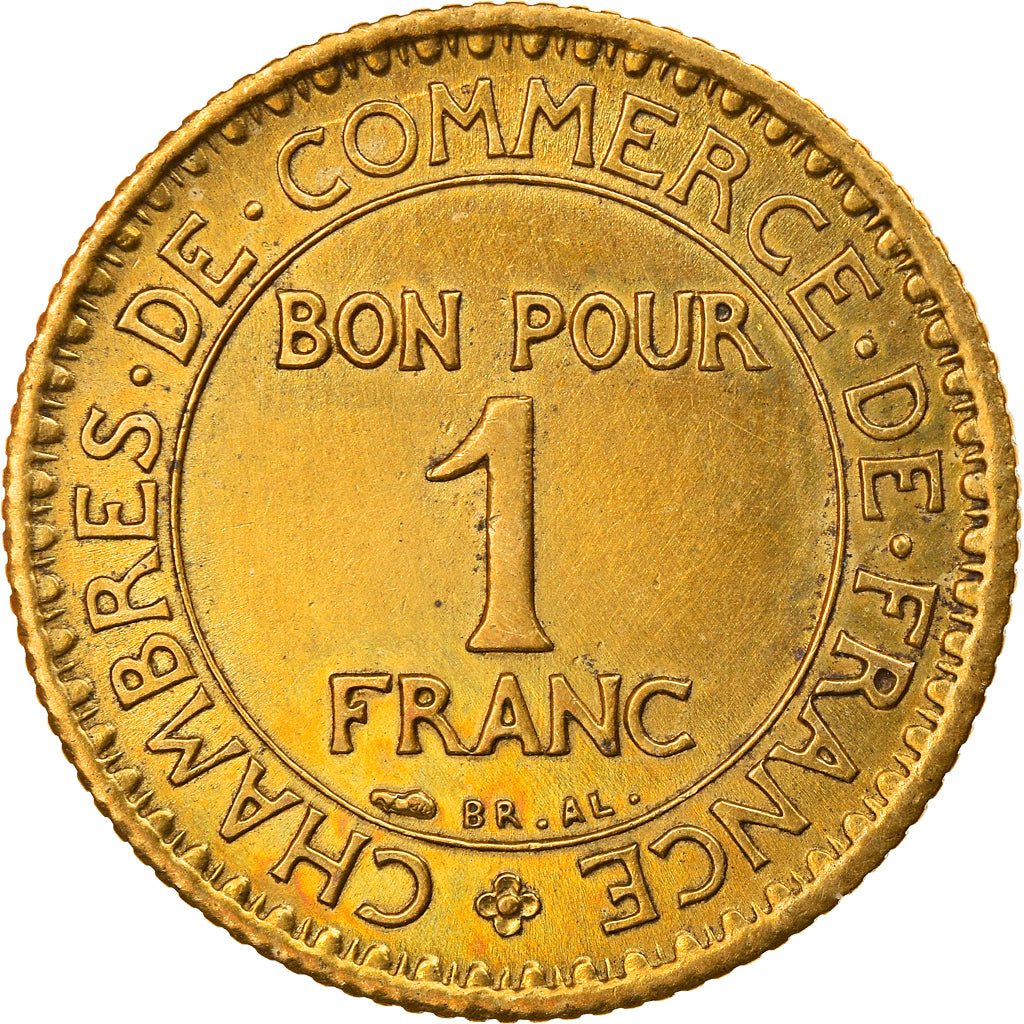 Coin, France, Chambre de commerce, Franc, 1922, Paris, AU(55-58)