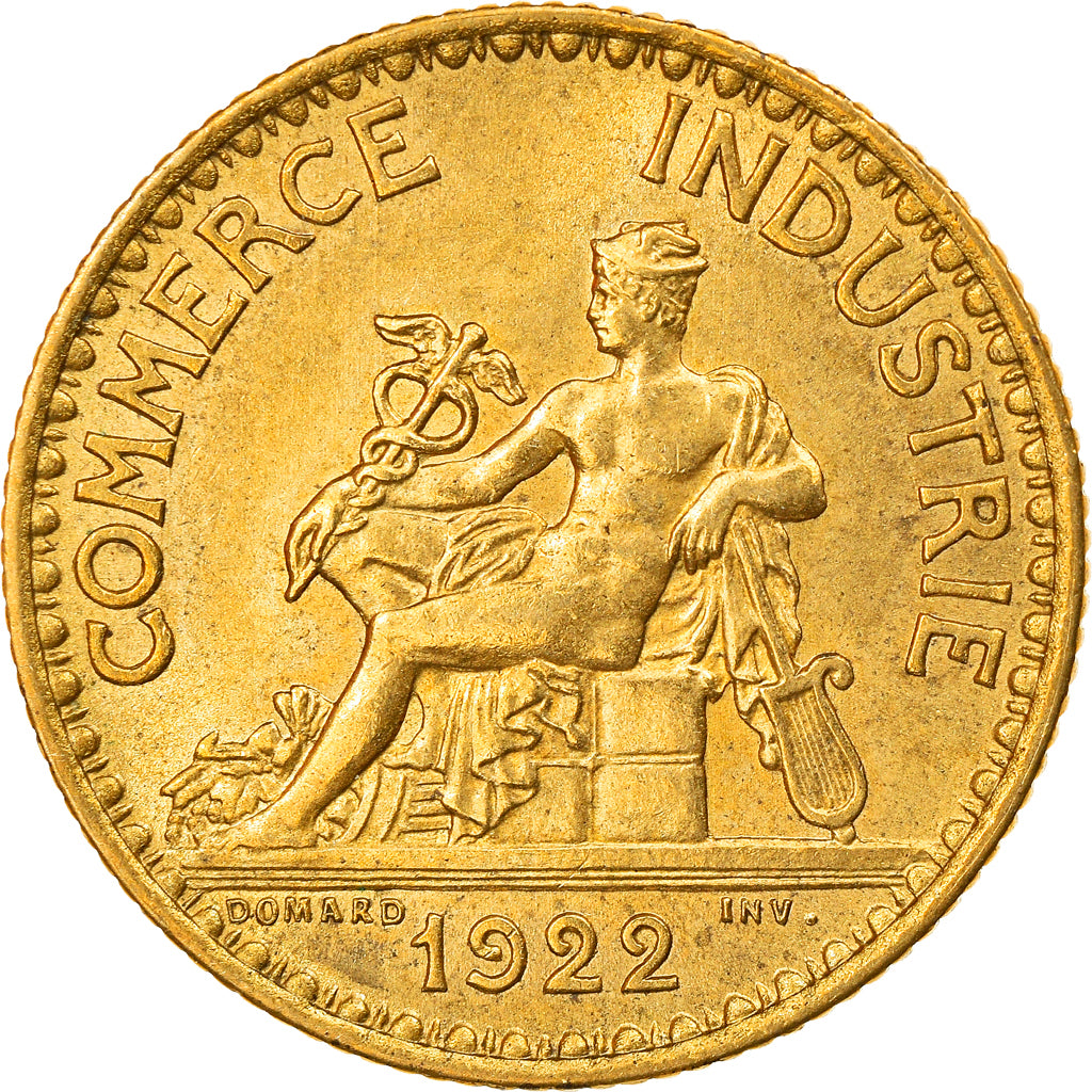 Coin, France, Chambre de commerce, Franc, 1922, Paris, AU(55-58)