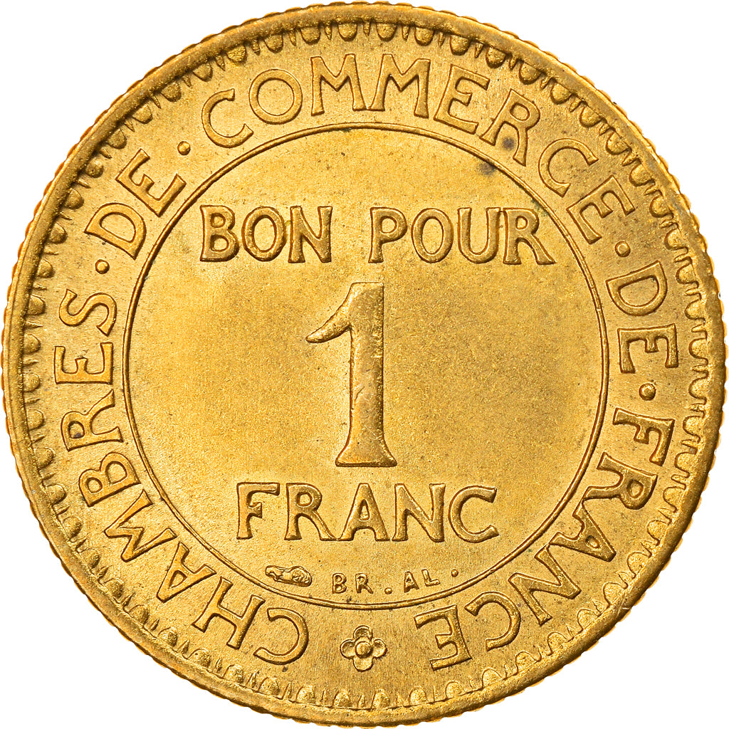 Coin, France, Chambre de commerce, Franc, 1922, Paris, AU(55-58)