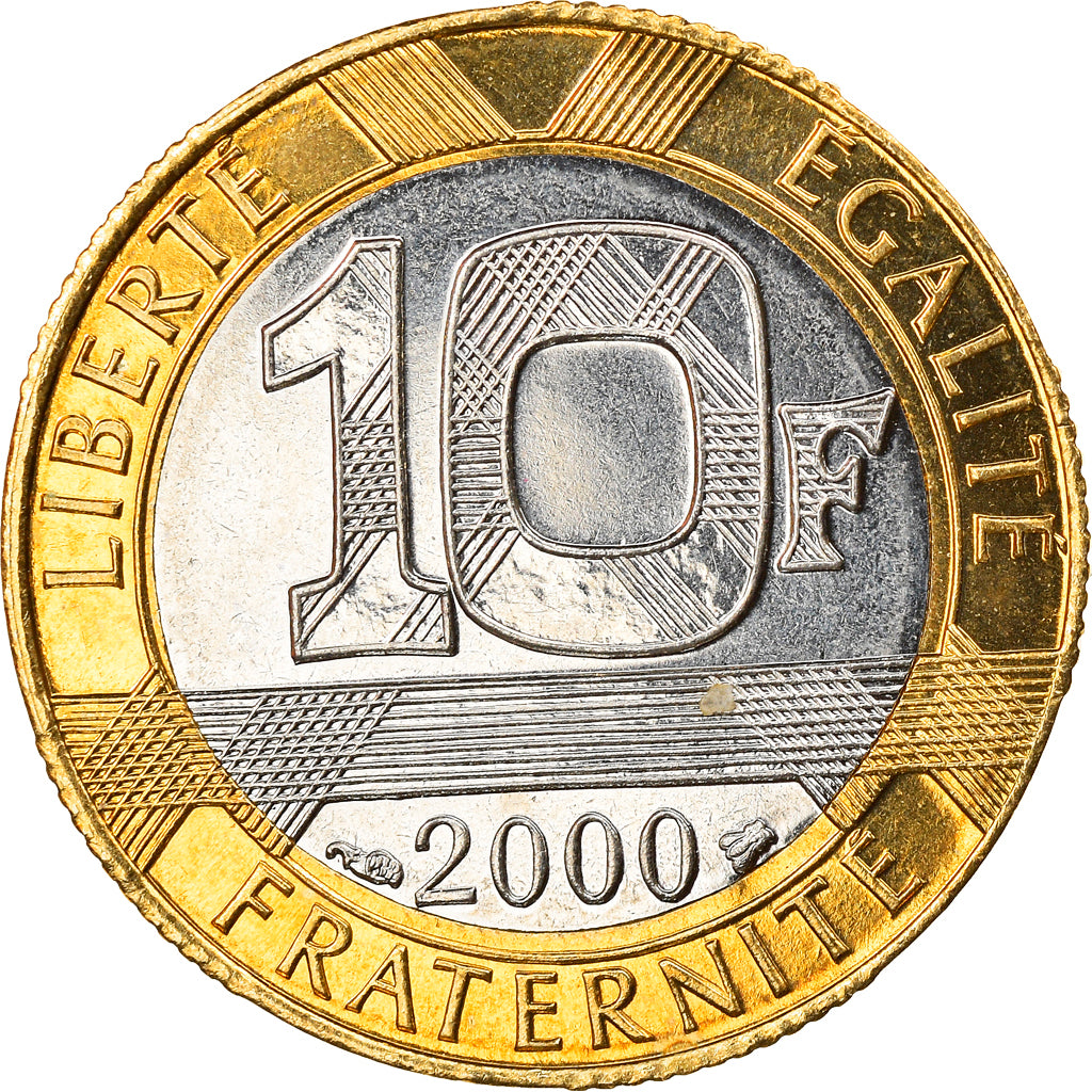 Münze, Frankreich, Génie, 10 Francs, 2000, VZ, Bi-Metallic, KM:964.1