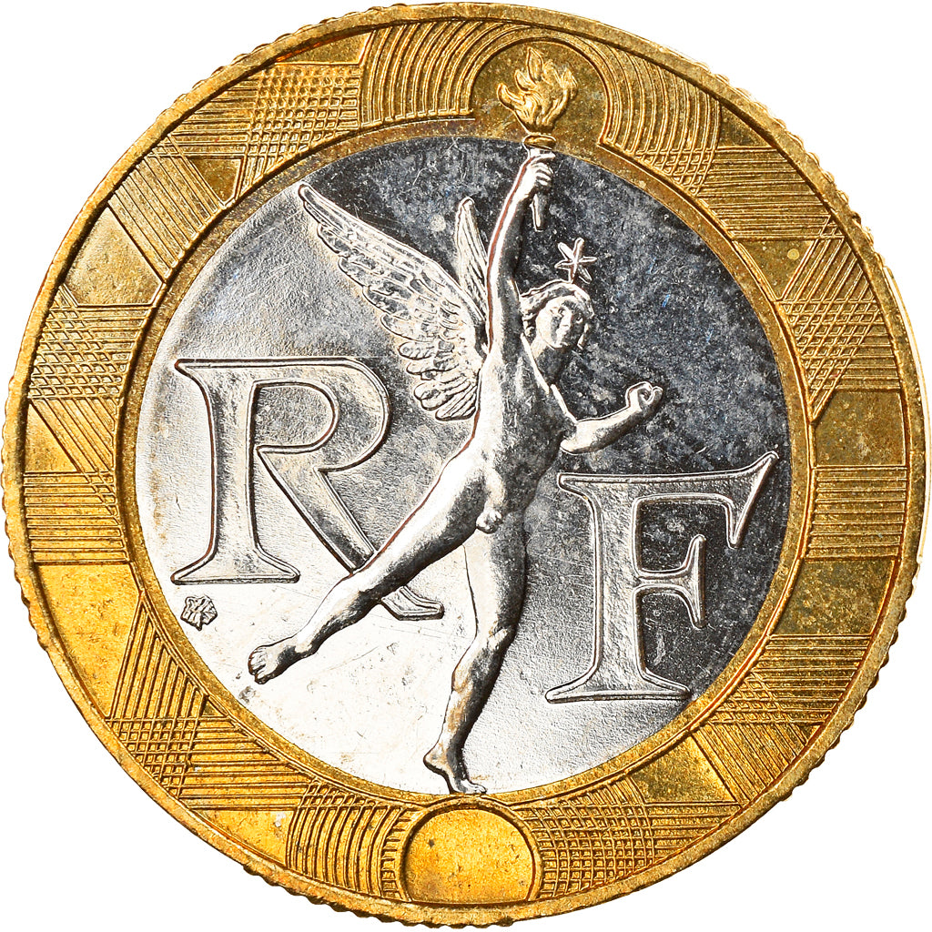 Münze, Frankreich, Génie, 10 Francs, 1999, BU, VZ+, Bi-Metallic, Gadoury:827