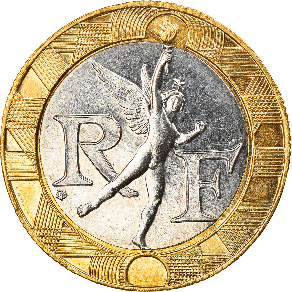Munten, Frankrijk, Génie, 10 Francs, 1996, PR, Bi-Metallic, KM:964.1