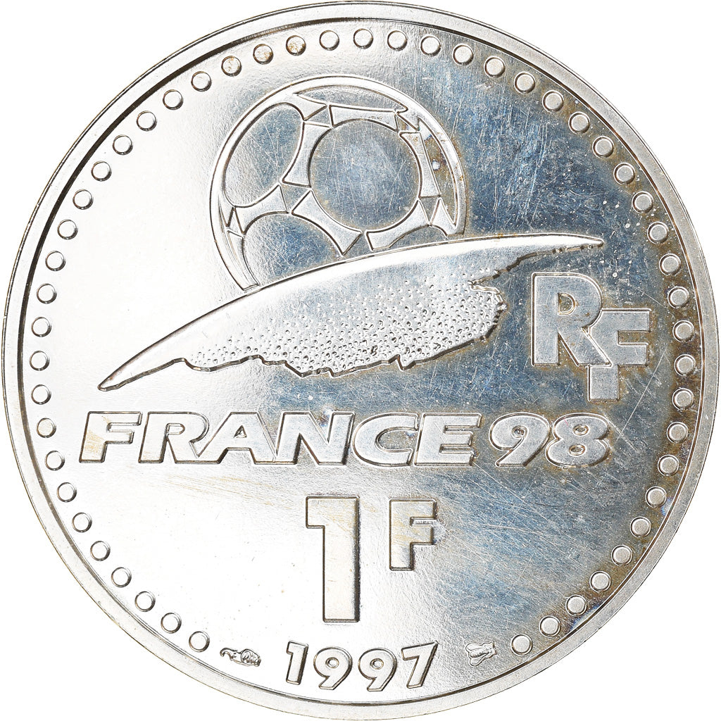 Moneda, Francia, Coupe du Monde 1998, Franc, 1997, EBC, Plata, KM:1211