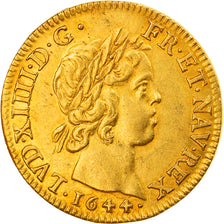 Monnaie, France, Louis XIII, Louis d'or mèche courte, 1644, Paris, TTB+, Or