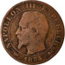 Moneta, Francja, Napoléon III, 2 Centimes, 1854, Lyon, F(12-15), Bronze