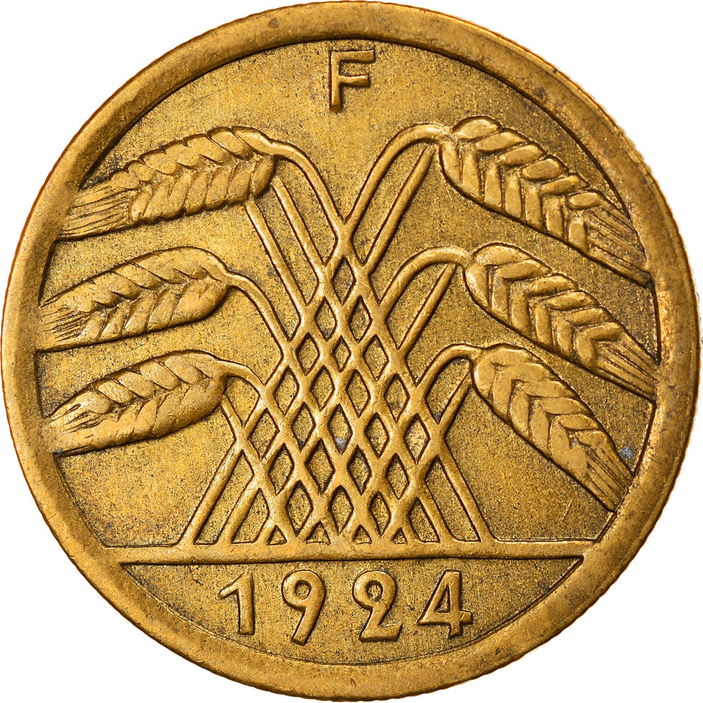 Coin, GERMANY, WEIMAR REPUBLIC, 50 Rentenpfennig, 1924, Stuttgart, EF(40-45)
