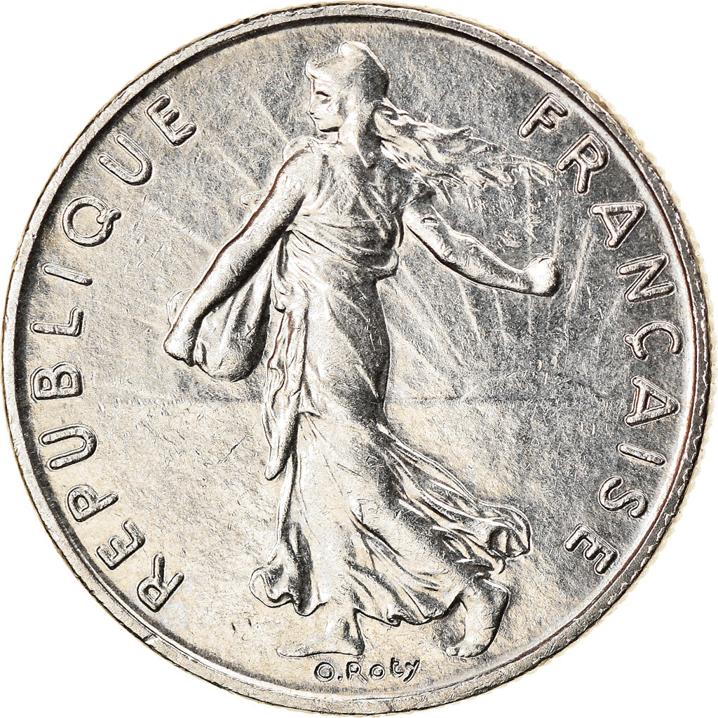 Moneta, Francja, Semeuse, 1/2 Franc, 2000, AU(55-58), Nikiel, KM:931.2