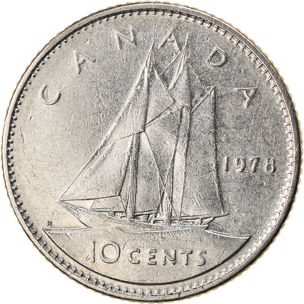 Moneta, Canada, 10 Cents, 1978, Ottawa, BB, Nichel, KM:77.1