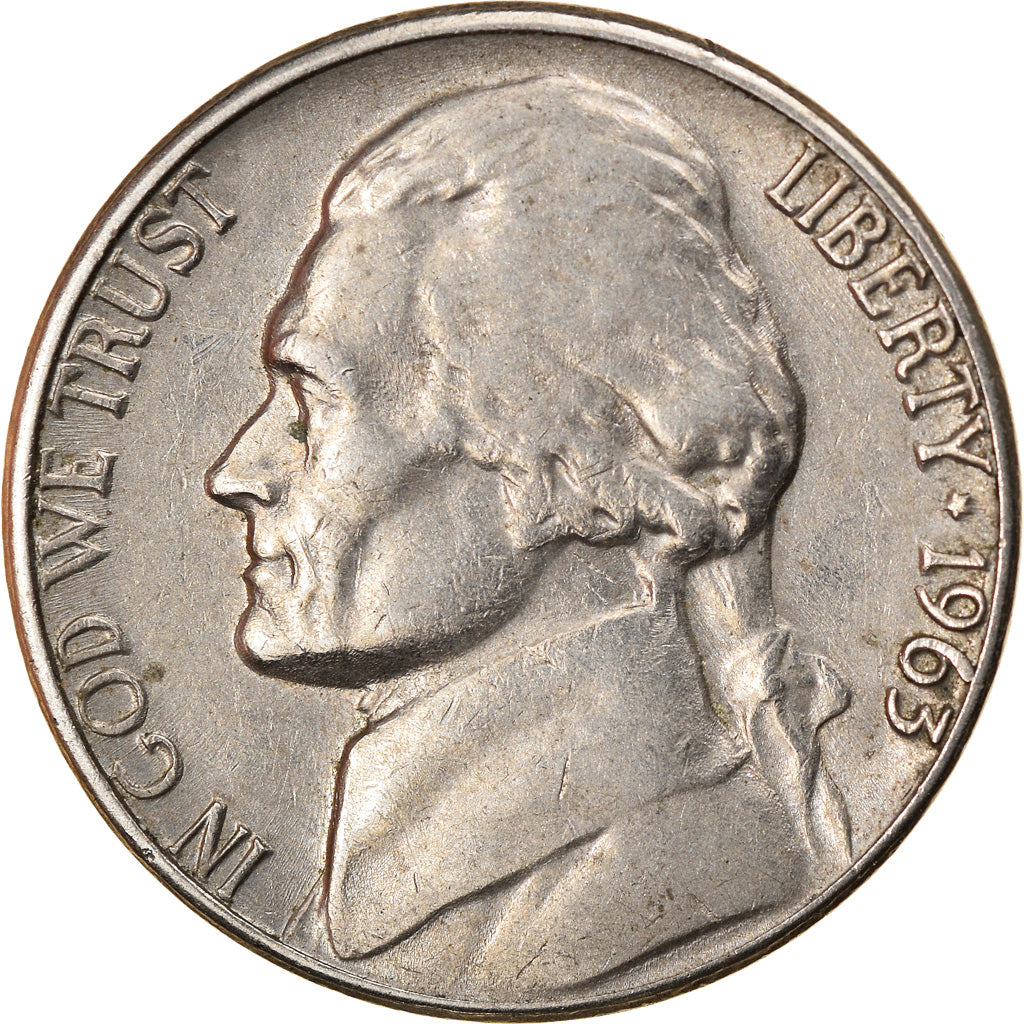 Coin, United States, Jefferson Nickel, 5 Cents, 1963, Denver, EF(40-45)