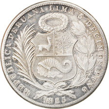 Coin, Peru, Sol, 1925, Lima, EF(40-45), Silver, KM:218.2