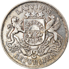 Coin, Latvia, 2 Lati, 1926, AU(50-53), Silver, KM:8