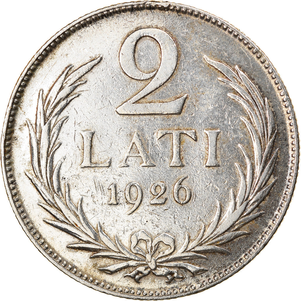 Coin, Latvia, 2 Lati, 1926, AU(50-53), Silver, KM:8