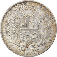 Münze, Peru, Sol, 1930, Lima, SS+, Silber, KM:218.2