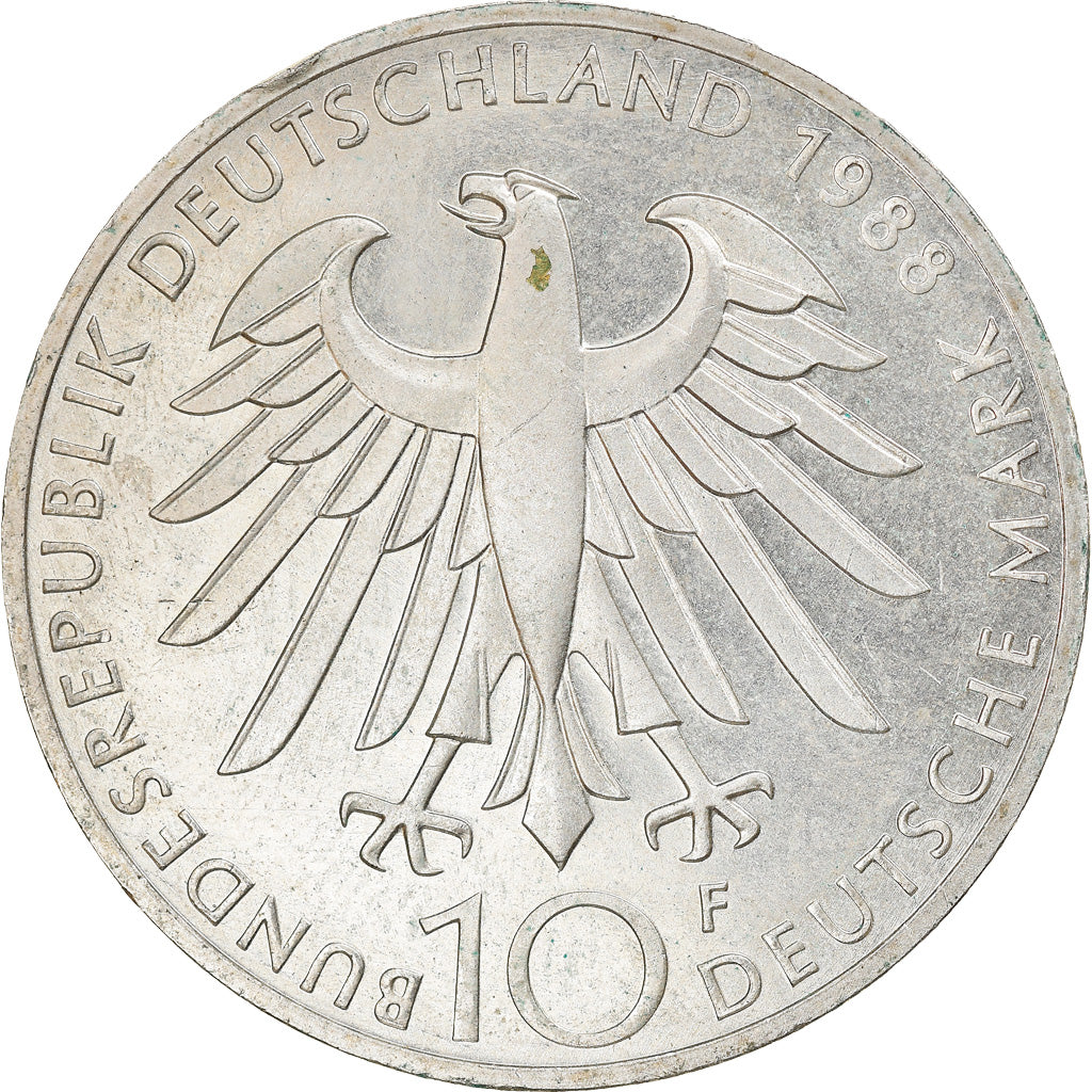 Münze, Bundesrepublik Deutschland, 10 Mark, 1988, Stuttgart, Germany, VZ