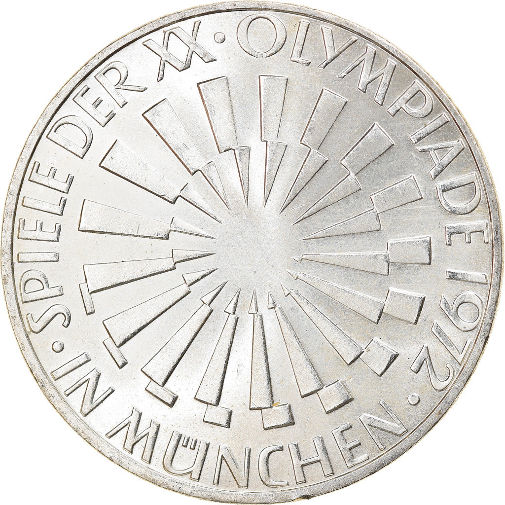 Munten, Federale Duitse Republiek, 10 Mark, 1972, Karlsruhe, PR, Zilver