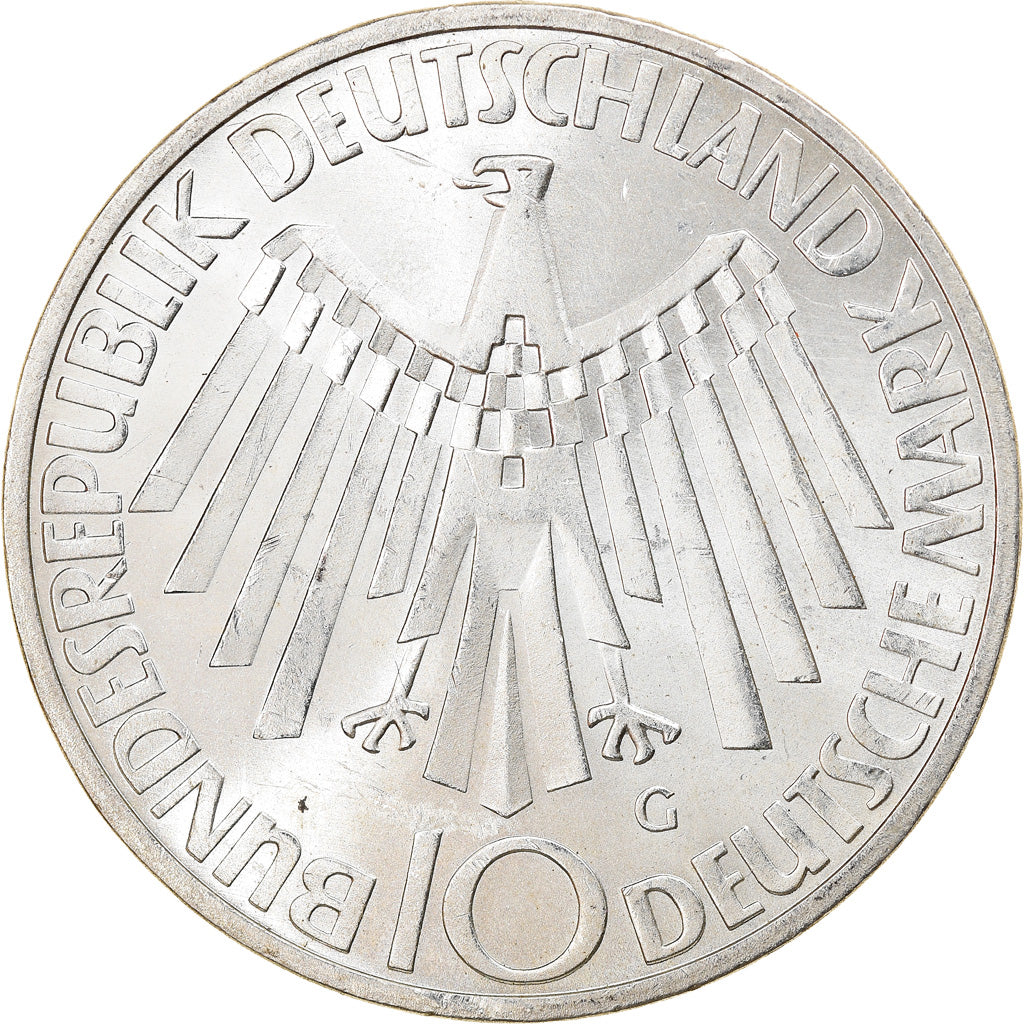 Munten, Federale Duitse Republiek, 10 Mark, 1972, Karlsruhe, PR, Zilver