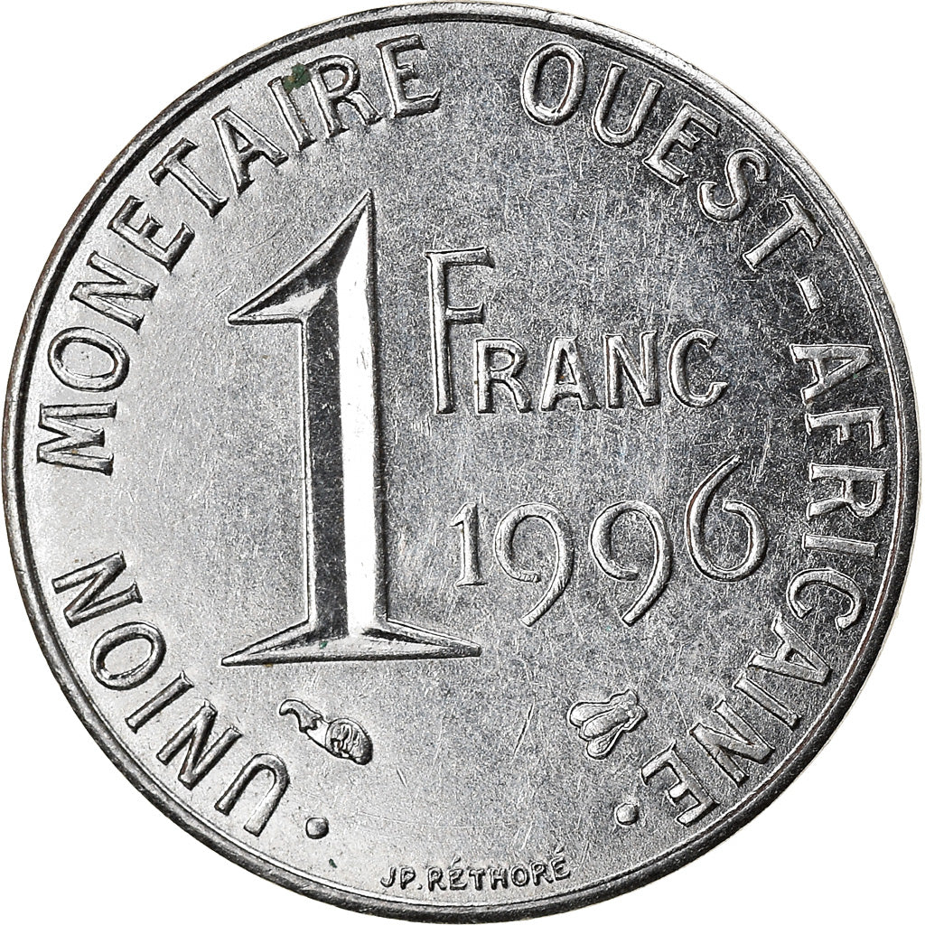 Coin, West African States, Franc, 1996, AU(55-58), Steel, KM:8