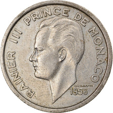 Coin, Monaco, Rainier III, 100 Francs, Cent, 1956, EF(40-45), Copper-nickel