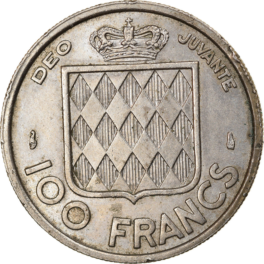 Coin, Monaco, Rainier III, 100 Francs, Cent, 1956, EF(40-45), Copper-nickel